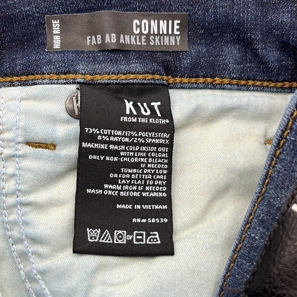 Kut From Kloth High Rise Connie Fab AB Ankle Skinny Size 4 - Picture 10 of 16